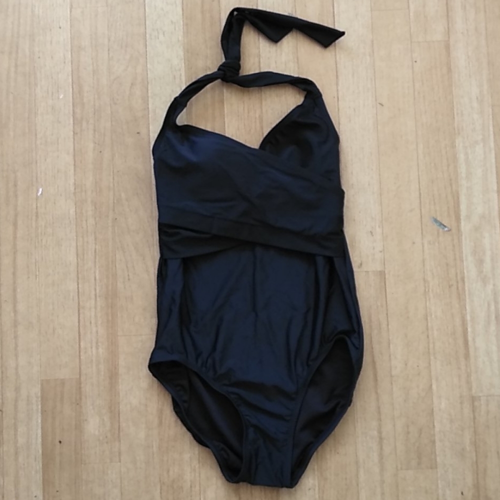 Black halter top one piece